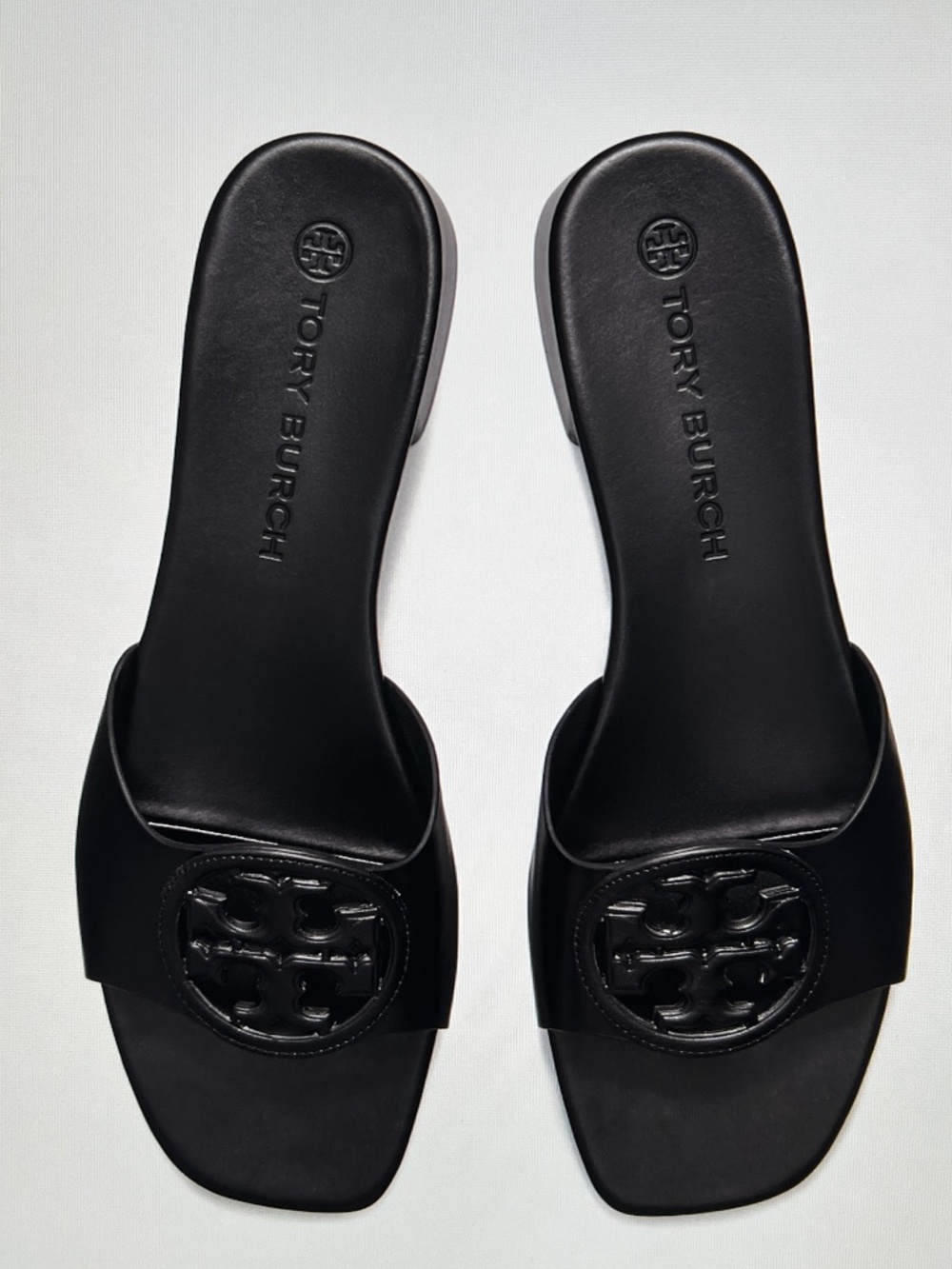TORY BURCH BOMBÉ MILLER SLIDE SANDALS SIZE BLACK 6